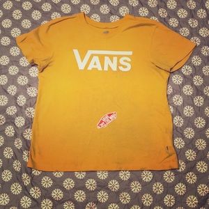 Vans Yellow Tee +VANS OF THE WALL STICKER